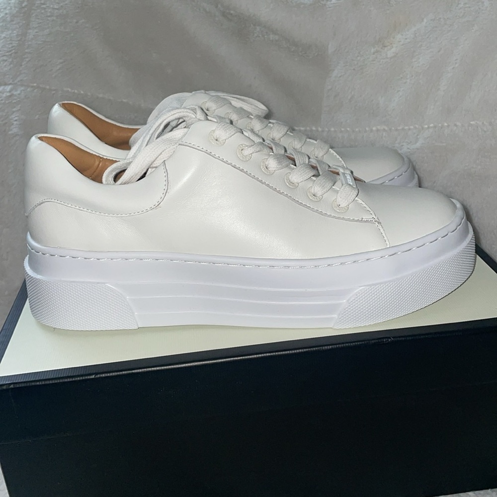 NWT J/SLIDES AMANDA White Leather Sneaker - Picture 9 of 15